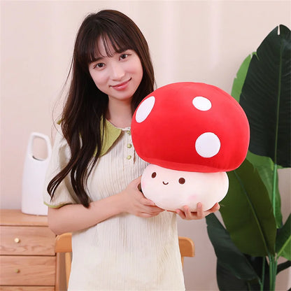 23/30cm Cute Vegetables Kawaii Red Mushrooms Shii-take Plush Soft Toy Stuffed Dolls Home Decor Gift For Girl Boy Birthday