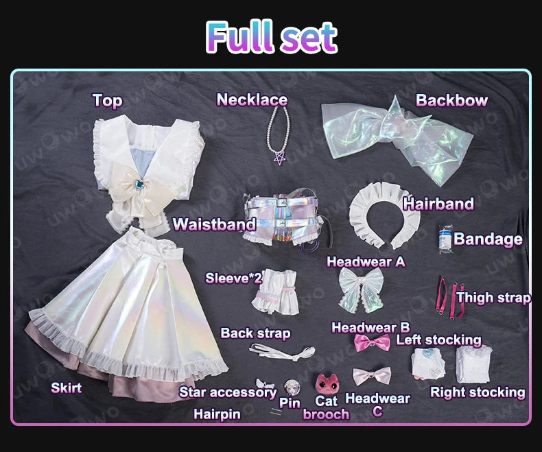 IN STOCK UWOWO KAngell Cosplay Game Needyy Streamerr Overloadd KAngell  Magical Girl Fanart Cosplay Costume Halloween Costume