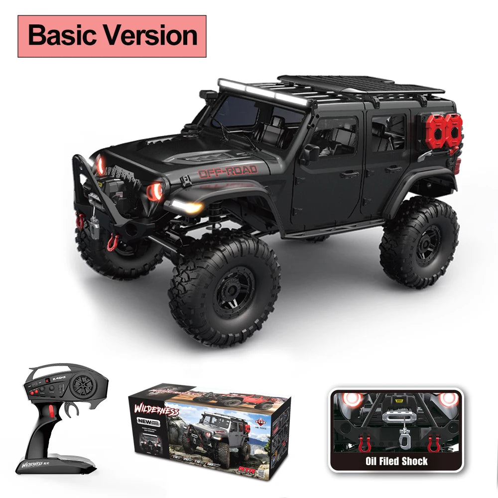 1/10 Scale HB RTR R1011 4WD Remote Control Rock Crawler Truck with LED Lights 2.4G Full Proportional Off-Road Climbing