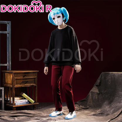 IN STOCK Sallyy Wig Game Cosplay DokiDoki Women Blue 33cm 45cm Short Dual Ponytail Hair Sally Cosplay Halloween Free Wig Cap