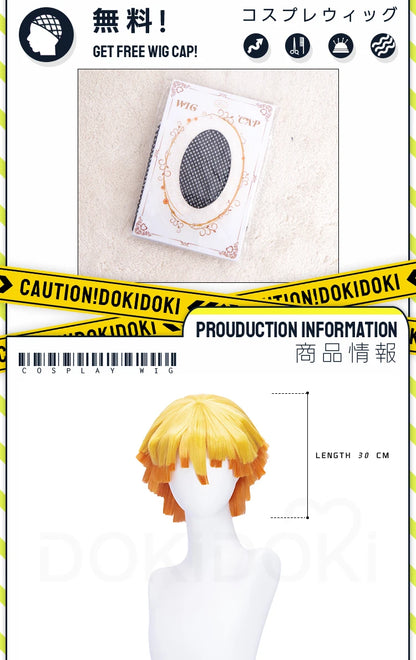 IN STOCK Tanjirouu Nezukoo Zenitsuu Mitsurii Shinobu Akazaa Wig Cosplay AnimeDokiDoki Women Tamayoo Hairpin Demon Free Wig Cap