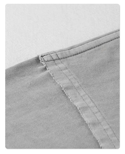 ZODF 2025 High Street Men Batik Washed Solid T Shirts Unisex Summer Loose Edge Noshrink 275gsm Cotton T-Shirt Streetwears HY0466