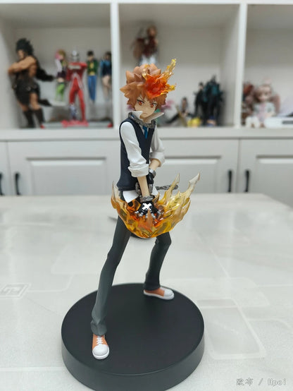 19cm Katekyou Hitman REBORN! Anime Figure Sawada Tsunayoshi Action Figure Standing Handsome Man Figurine PVC Collection Doll Toy