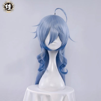 PRE-SALE UWOWO Game Genshin Impact Ganyu Cosplay Wig 80cm Long Blue Gradient Gan Yu Cosplay Hair Wigs Gan Yu Cosplay Hair