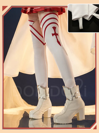 IN STOCK Yuuki Asuna Cosplay Costume Anime Sword Art Online Cosplay DokiDoki-SR Female Costume Yuuki Asuna Halloween Cosplay Wig