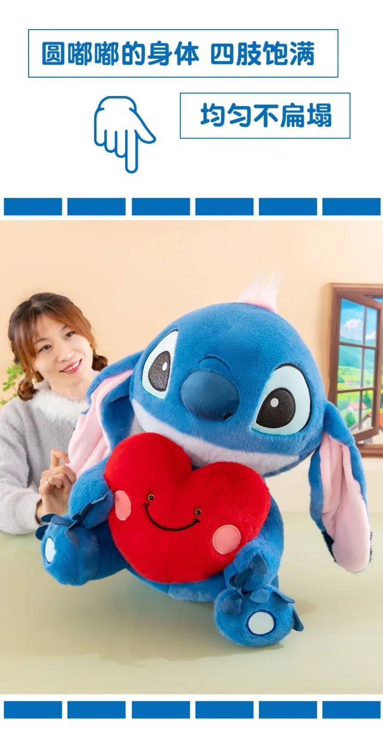 35/50/60cm Big Size Stitch Disney Anime Plush Stuffed Doll Cartoon Plush Doll Room Decoration Children's Pillow Holiday Gift