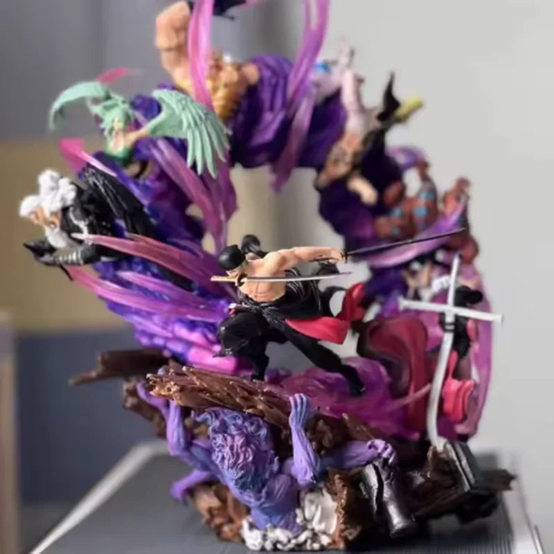 Hot One Piece Anime Figures Zoro Gk Figurine Onigashima King Of Hell Action Figure Pvc Statue Model Decoration Gift Toys