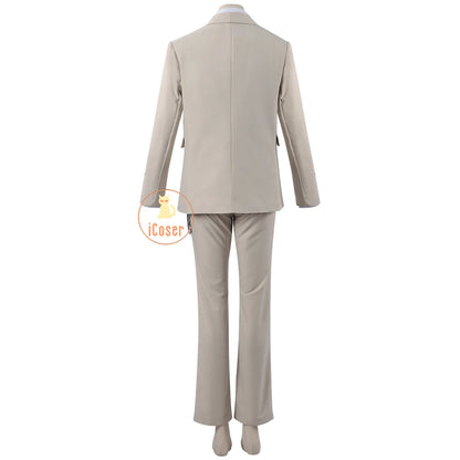 Love and Deepspace Xavier Cosplay Costume Wig Birthday Outfit Uniform Suit Brooch Halloween Party for Women Men Carnival Props