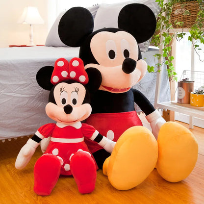 35-100cm Disney Couples Mickey Mouse Minnie Kawaii Plush Toys Children Gifts Plush Toys Doll Birthday Gift For Girlfriend Girls