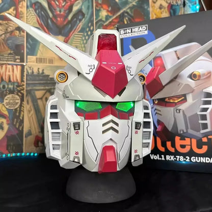 Gunpla Rx-78 Gundam BN Head Collection Action Figures Wearable Robot Helmet Kits Model Cosplay Birthday Gift for Kids