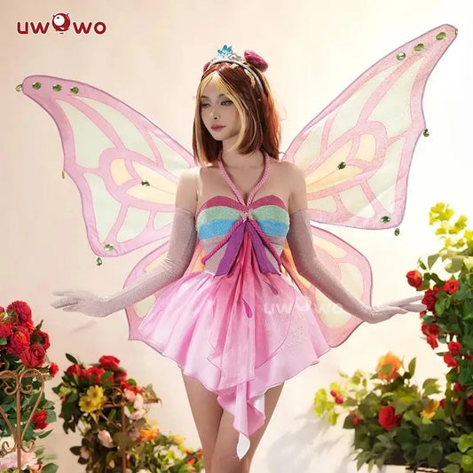 IN STOCK UWOWO Bloomm Enchantixx Flora Cosplay Costume Big Fairy Wings Cosplay Outfit Butterfly Fairy Women Wing