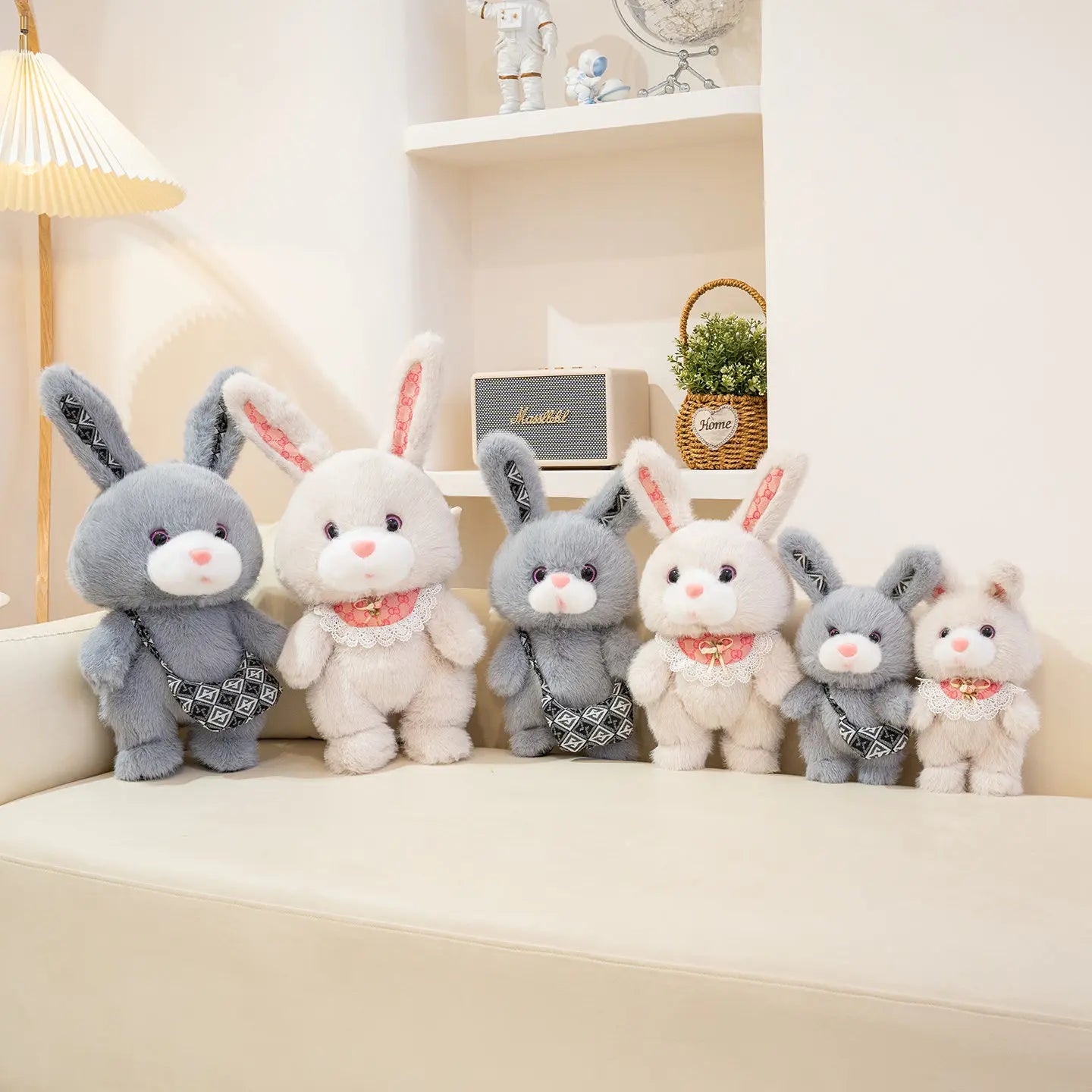 Rabbit Plush Toy Cartoon Stuffed Animal Toy and Hobby Plush Pillow Bed Sofa Back Cushion Kawaii Room Decor Kids Birthday Gift