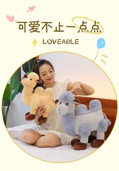35/55cm Cute Cartoon Camel Plushies Doll Soft Stuffed Animals Plush Toys Home Decor Girls Sleeping Hug Pillow for Kids Xmas Gift