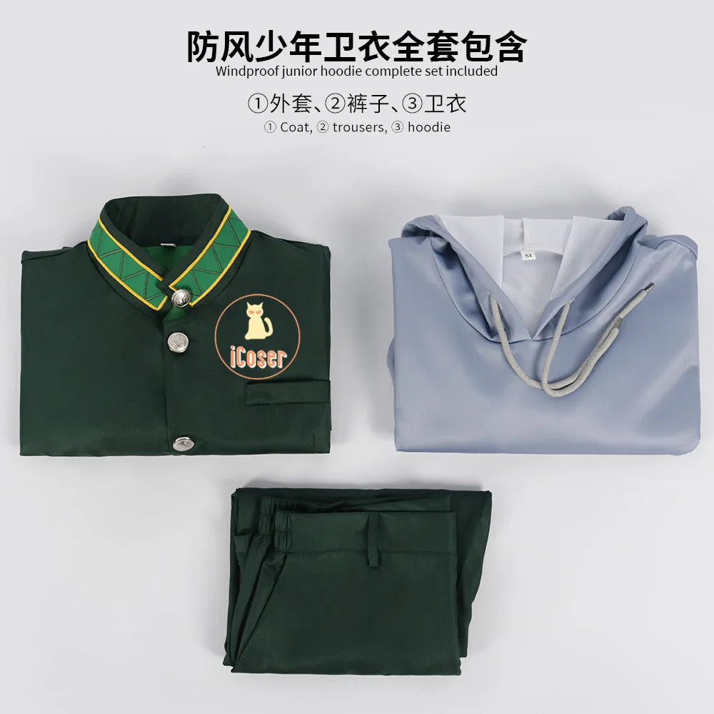 Anime WIND BREAKER Ren Kaji Cosplay Costume Wig Jacket School Uniform Hoodies Bofurin Halloween Party for Women Men Carnival Cos