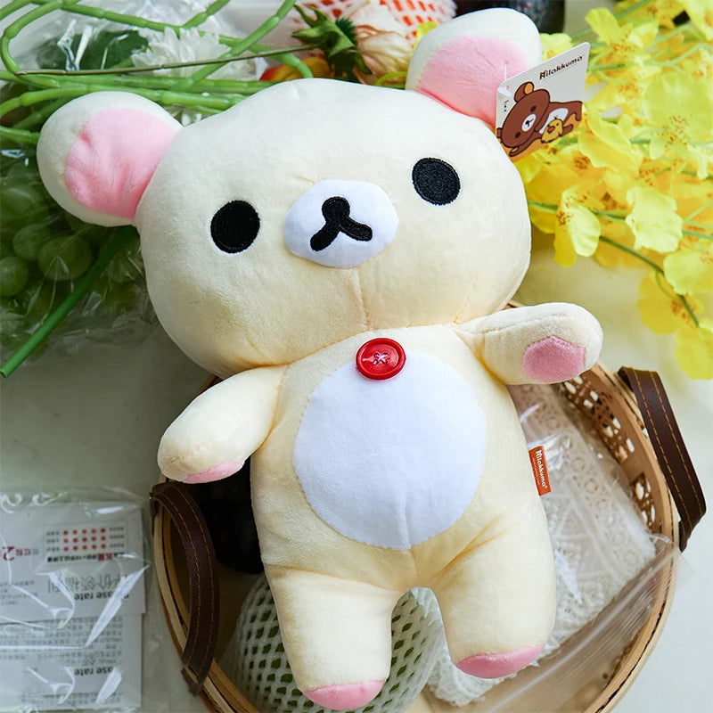 strawberry Rilakkuma Plush Doll Cartoon Bear Toy Kawaii Rilakkuma Room Decor Teddy Bear Plushies Cute Couple Bear Xmas Gift