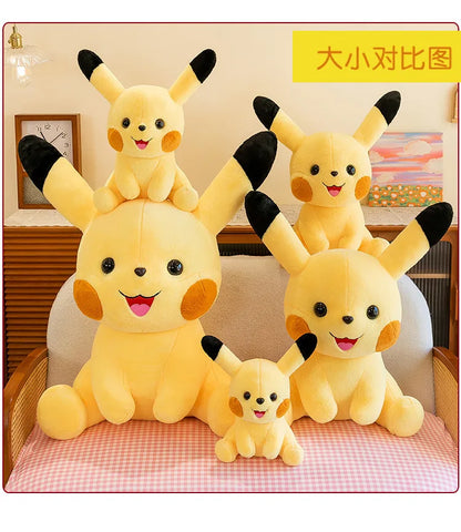 35-70CM Big Size Sitting Pikachu Plush Pokemon Cartoon Anime Peluche Kawaii Ornament Stuffed Animal Children's Toys Gifts