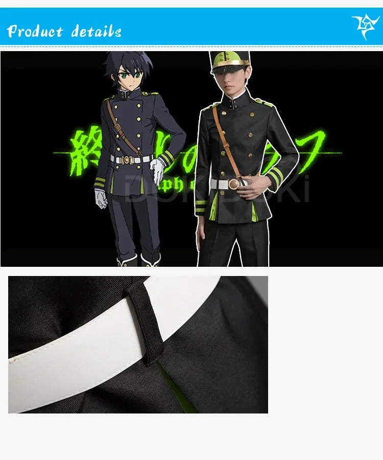 IN STOCK Yuichiro Hyakuya Cosplay Anime Seraph Of The End Cosplay DokiDoki-R Cosplay Hyakuya Yuichiro Cosplay Costume Uniform