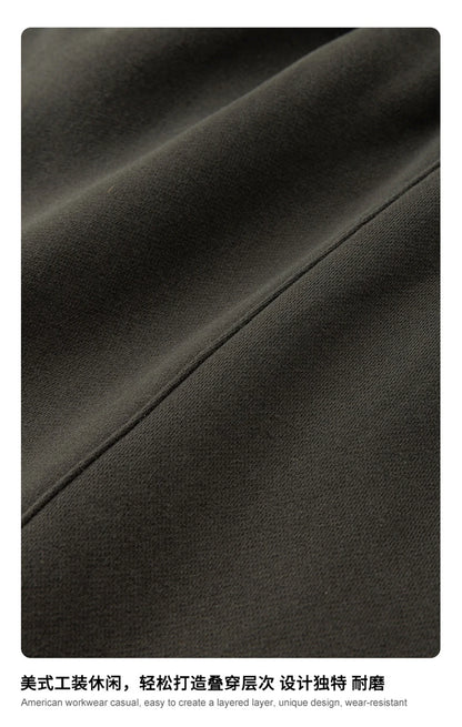 ZODF Trendy 2025 Autumn Winter Men Warm Soft Fleece Shorts Unisex Casual Hip Hop 345gsm Solid Shorts Brand Bottoms HY1173