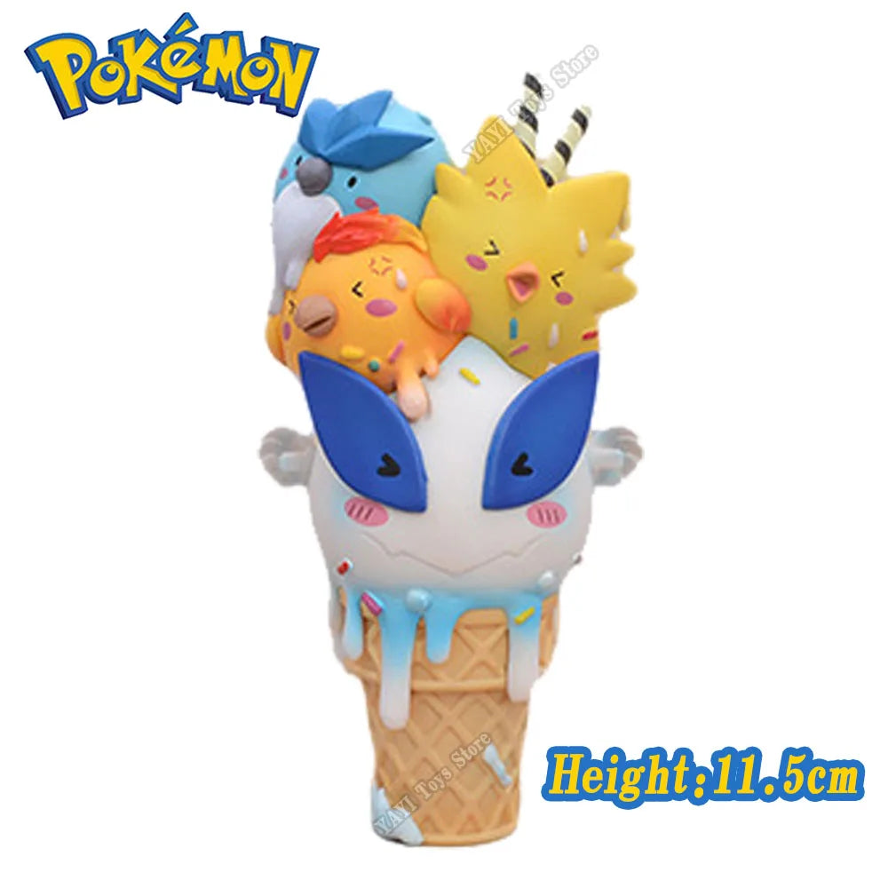 Hot Pokemon ice cream  Anime figure model Action Figure Pikachu Gengar Model Toy Cartoon Collectible Doll For Kids Gifts