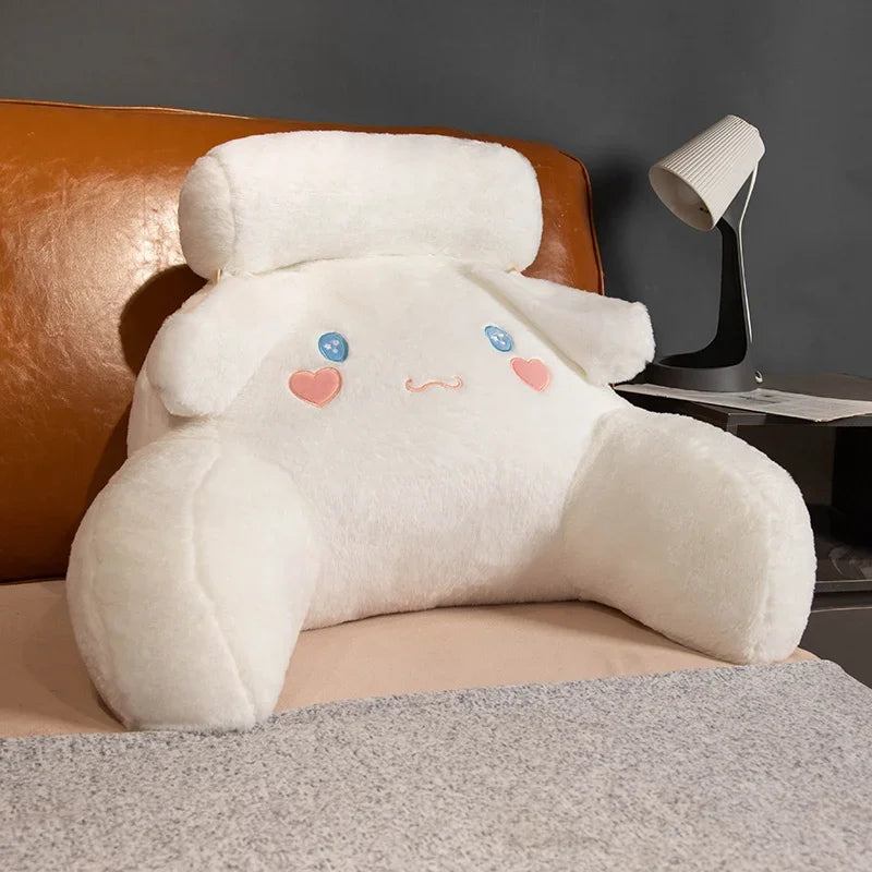 Sanrio Comfortable Back Cushion With Headrest Cinnamoroll My Melody Kuromi Cushion Lumbar Support Chair Sofa Bed Washable Gifts