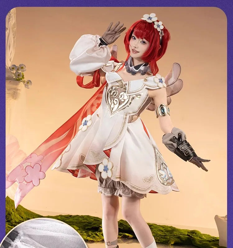 Honkai Star Rail Tribbie Cosplay Costume Wig Dress Uniform Headwear Wings Halloween Party Women Girls Carnival Role Play Props