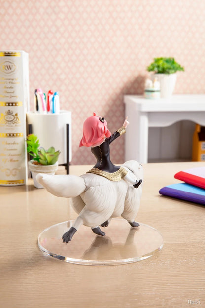 14cm SPY×FAMILY Anya Anime Figure Bond Anya Forger Action Figures Kawaii Girl Riding Dog Figurine PVC Collection Model Doll Toy