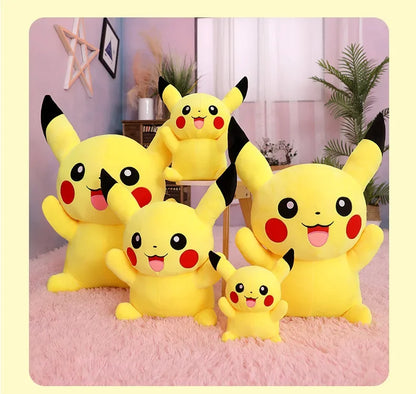 25/45/55/65CM Pokemon Pikachu Plush Doll Japanese Cartoon Animal Stuffed Children's Pikachu  Ornament Cushion Plushies Gift