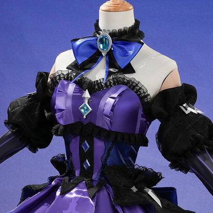 Genshin Impact Wonderland Manekina Cosplay Costume Candlelit Revelry Dress Hat Halloween Party for Women Girls Role Play Outfit