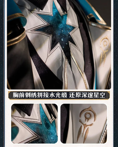 iCoser Honkai Star Rail Anaxa Cosplay Costume Wig Uniform Headwear Metal Prop Anaxagoras Amphoreus Halloween Party for Women Men