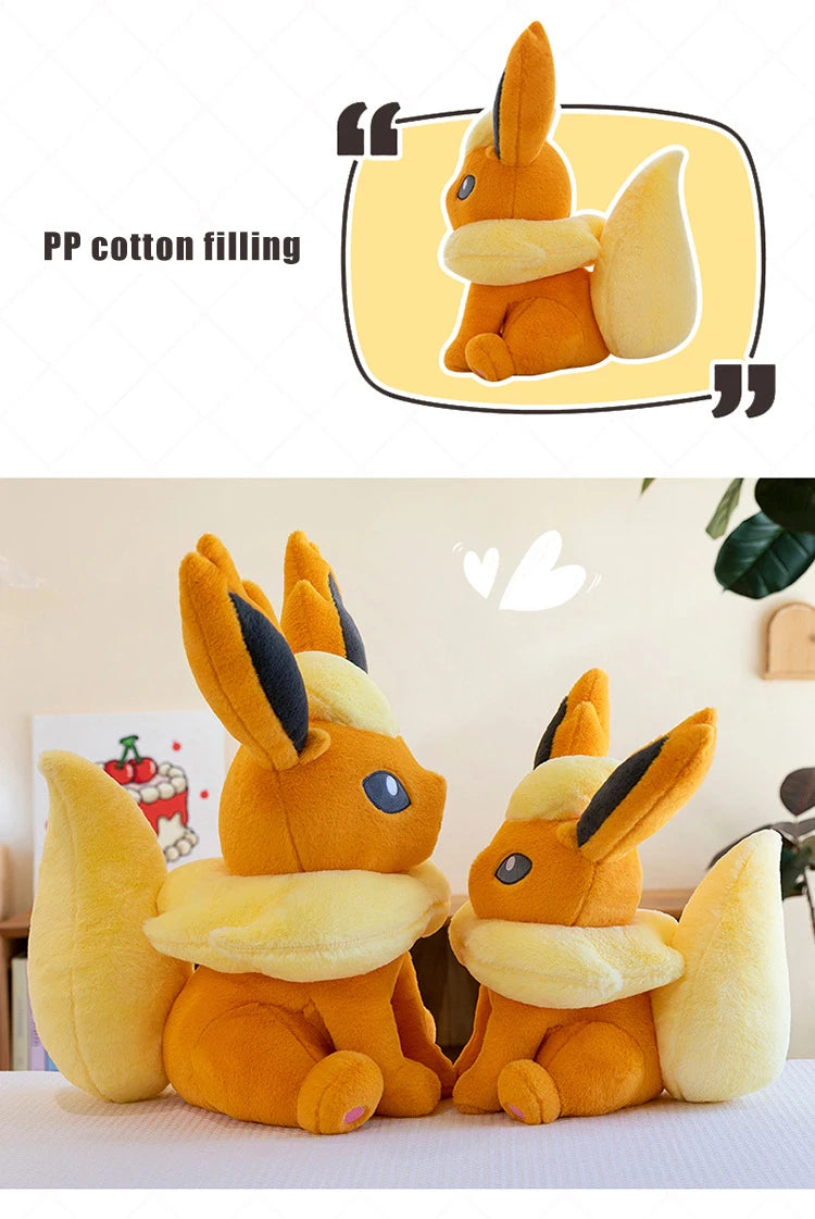 45/80cm Flareon Pokemon Plush Toys Large Anime Doll Cute Pillow Cartoon Giant Pokémon Plushie Stuffed Gift for Kids Christmas