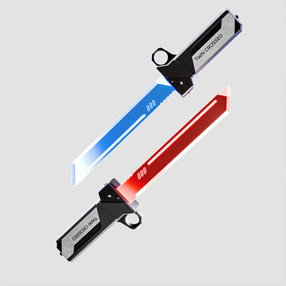 Double-Bladed Lightsaber Toy with Light 2-in-1 Sword for Cosplay Role-Play Interactive Games Adults and Children - 1 set