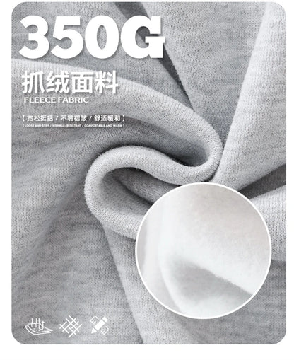 ZODF New Winter 350gsm Man Fleece Boxy Fit Zipper Hoodie Unisex Hip Hop Solid Warm Hooded Coat Brand Jackets HY0034