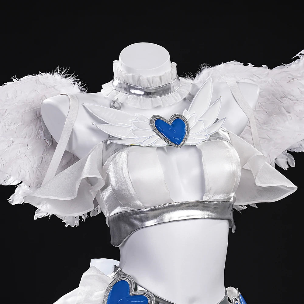 Anime New Panty Stocking with Garterbelt Stockiel Anarchy Stocking Cosplay Costume Angel Skirt Wings Halloween for Women Girls