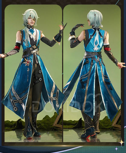 【Ready for Ship】 Anaxa Cosplay Costume Game Honkai: Star Rail DokiDoki-SR HSR Men Costume Anaxa Cosplay Wig Metal Accessory