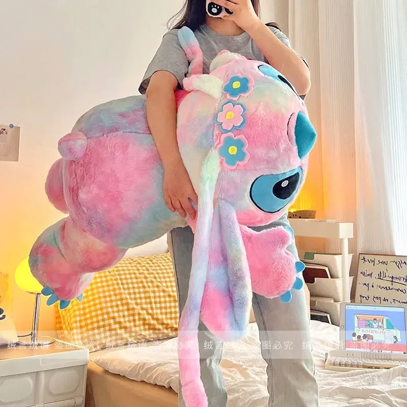 120cm Large Big Size Disney Stitch Anime Plush Stuffed Doll Room Kawaii Plushies Pillow Ornaments Children's Holiday Gifts
