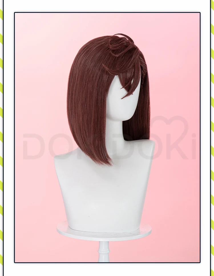 IN STOCK Momo Ayase Wig Anime Dandadan Cosplay DokiDoki Women 38cm Brown Short Hair Ayase Momo Maid Halloween Ear Clips Free Cap