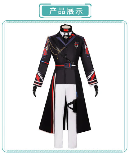 Love and Deepspace Caleb Cosplay Costume Wig Farspace Colonel Uniform Cap Outfit Halloween Party for Women Men Carnival Props