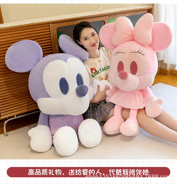 65/85/110cm Super Big Size Mickey Minnie Mouse Kawaii Anime Plush Stuffed Doll Disney Cartoon Plush Pillow Children Holiday Gift