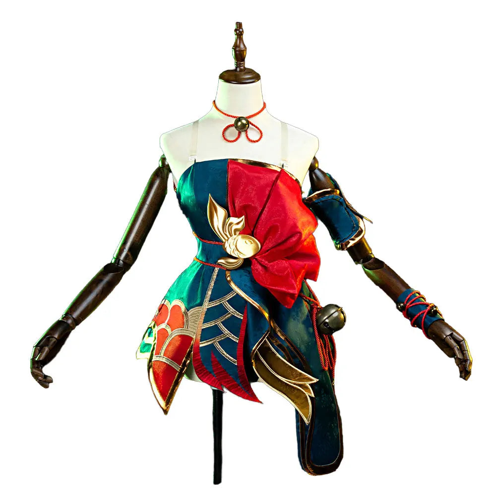 IN STOCK Ahrii Cosplay Costume Game Cosplay DokiDoki-R Ahrii Skin Sexy Women Dress The Nine-Tailed Fox Ears Halloween Costume