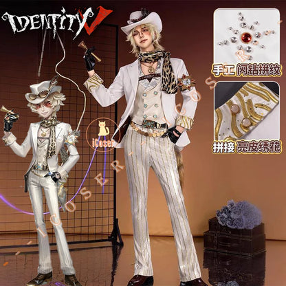 Identity V Prospector Cosplay Costume Norton Campbell Uniform Hat Gambler in The Spotlight Halloween for Women Men Carnival Prop