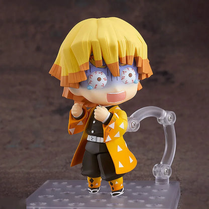 New 10CM Anime Demon Slayer Kimetsu No Yaiba Agatsuma Zenitsu Action Figures kawaii PVC Joint replaceable Figure Model Toy Gift