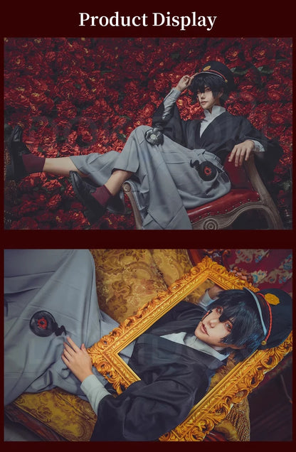 Yugi Tsukasa Cosplay Costume Anime Cosplay【S-2XL】DokiDoki-R Men Kimono Costume Yugii Tsukasa Cosplay Hat Plus Size