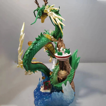 Dragon Ball Z Shenron Anime Figure Goku And Mountain Shenron 20cm Action Figurine Pvc Statue Model Doll Collectible Toys Gifts