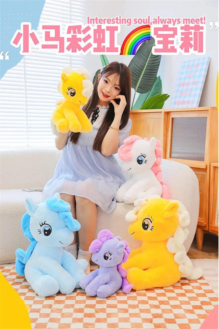 Anime My Little Pony Prototype Plush Doll Soft Pillow Girl Heart Fluttershy Sofa Ornaments Children'S Toys Birthday Gifts Custom