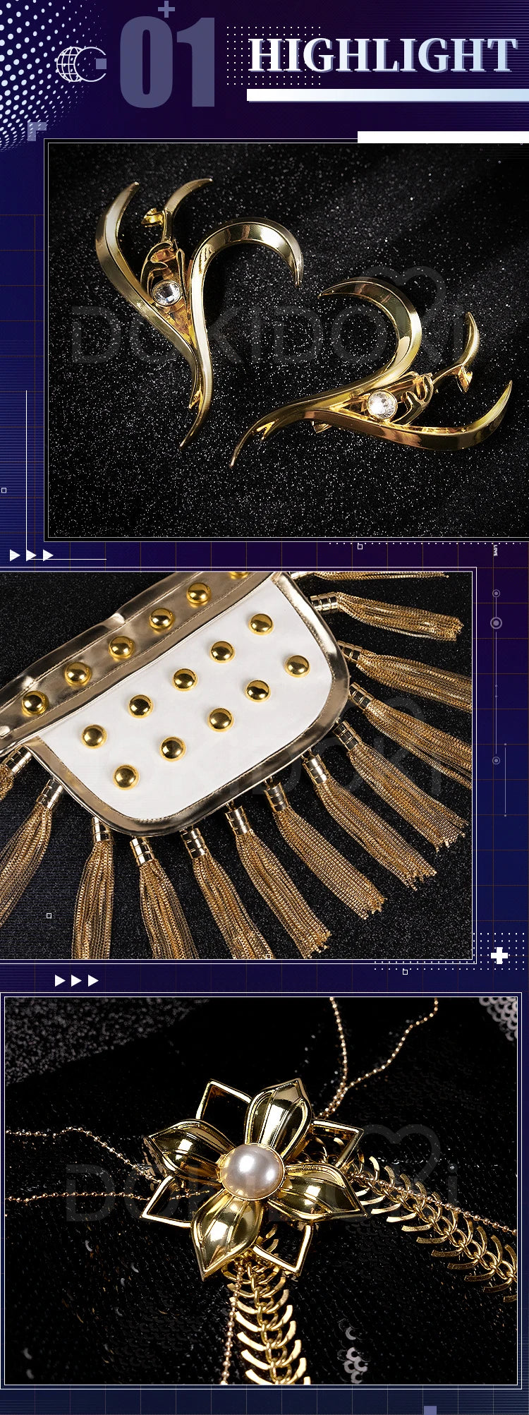 【Last Batch】IN STOCK Rumii Miraa Zoeyy Cosplay Costume【S-3XL】DokiDoki-SR Women Golden Costume Rumii Cosplay Suit Plus Size