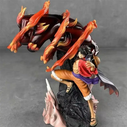 New One Piece 31cm Pvc Figure Nika Luffy Anime Figures Three Forms Of Arms Anime Action Figures Collection Gift Ornament Model