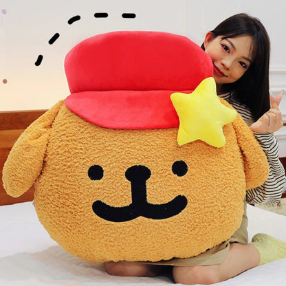 65cm Big Size Maltese Line Hat Dog Cartoon Anime Plush Stuffed Doll Toy Cute Room Bolster Sleeping Pillow Plushies Holiday Gifts