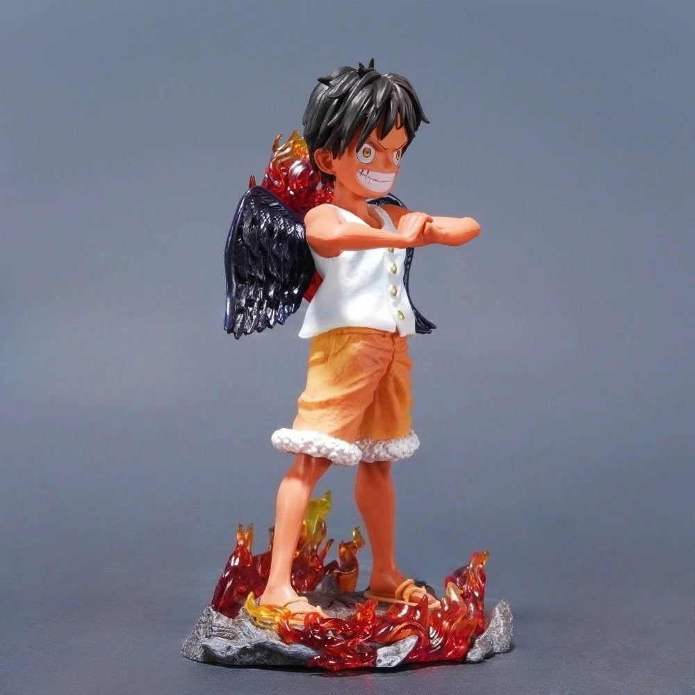 17cm Anime ONE PIECE Seraphim Luffy PVC Action Figure Desktop Ornament Model Toy Gift
