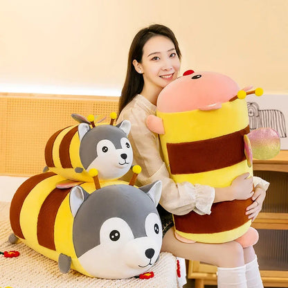 75CM Cute Soft Kawaii Honey Husky  Plush Toys Dog Stuffed Animals Long Pillow Doll for Kids Girlfriend Birthday Gift Home Decor