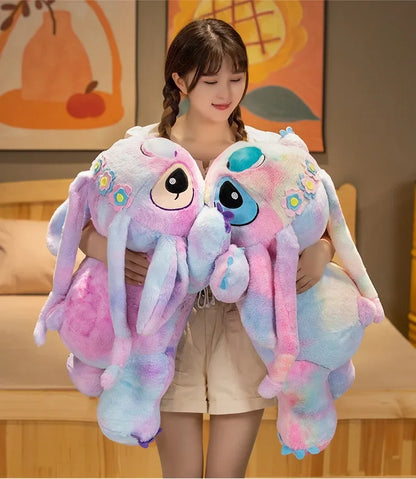 80cm Big Size Disney Lilo & Stitch Cute Anime Plush Stuffed Doll Room Kawai Plushies Pillow Ornaments Children's Holiday Gifts